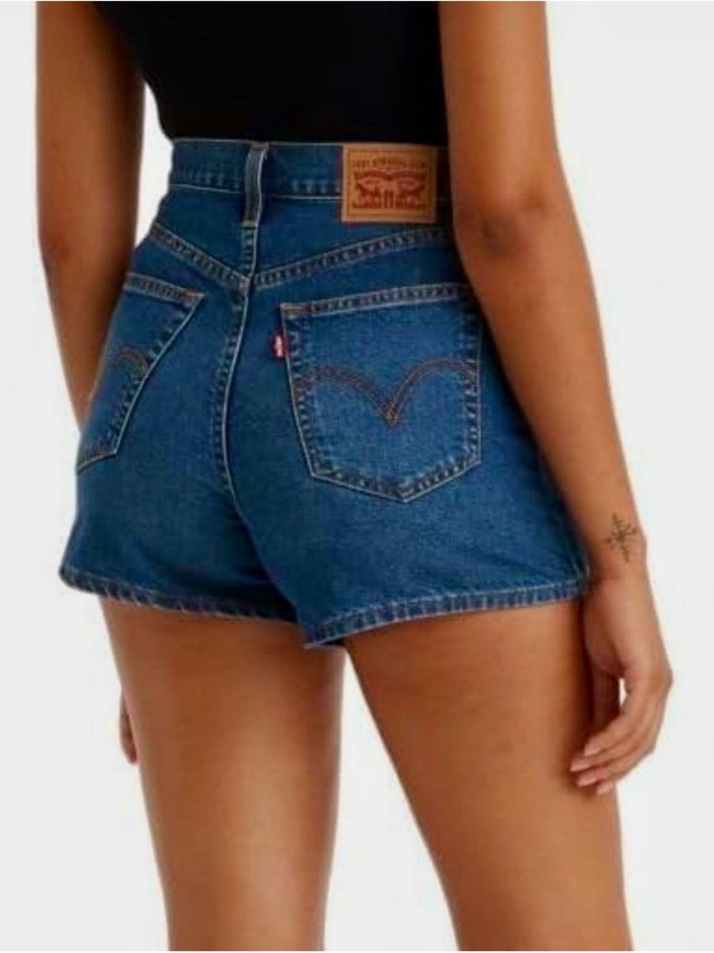 Levi's High-Waisted Mom Shorts Women's Size 25 Dark Wash Eco Performance